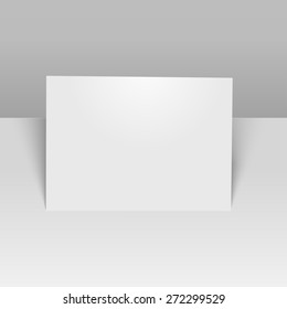 White blank paper with shadow