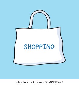 White blank paper shopping bag isolated vector