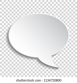 White blank paper speech bubble - vector