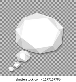White blank paper speech bubble - for stock