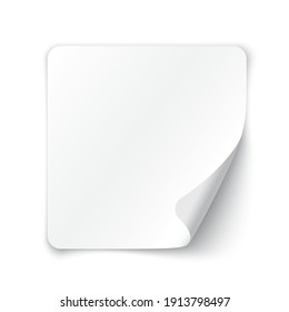 White blank paper. Vector illustration.