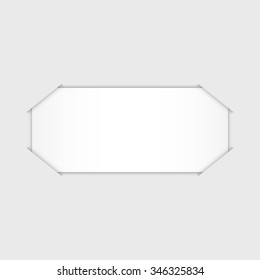 White blank paper, vector illustration