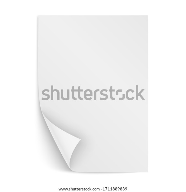 White Blank Paper Vector Illustration Stock Vector Royalty Free