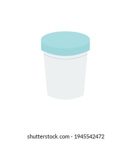 Weißer Leer Plastikkarton einzeln auf weißem Hintergrund.