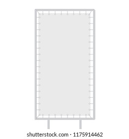 White blank press wall. Blank canvas banner. Backdrop mockup banner