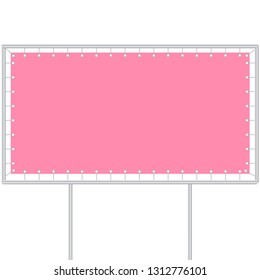 White blank press wall. Blank canvas banner. Backdrop mockup banner