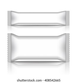 White Blank Sachet Packaging Stick Pack Stock Vector (royalty Free 