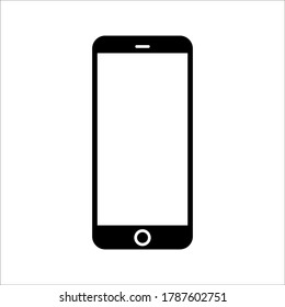white blank screen display smartphone with front camera isolated on white background. vector illustration eps 10