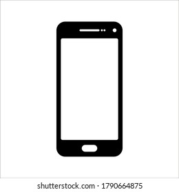 pantalla en blanco muestra el smartphone con cámara frontal aislada en fondo blanco. ilustración vectorial eps 10