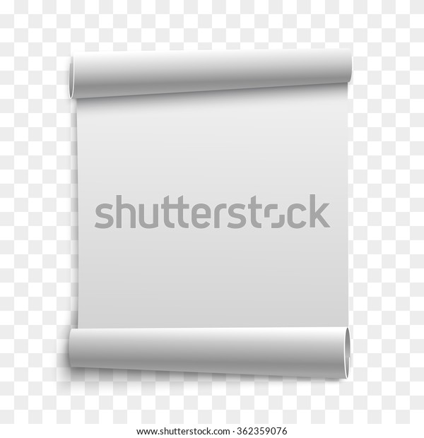 White Blank Scroll Vector Illustration Stock Vector (Royalty Free