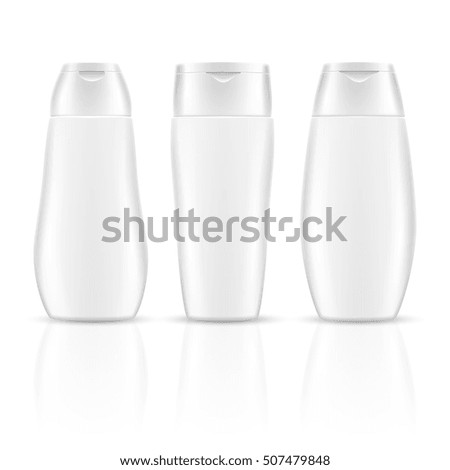 Similar – Image, Stock Photo Set of beauty cream bottles over purple background