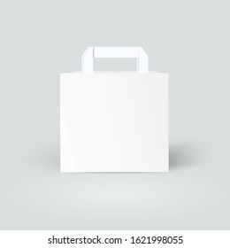 White blank shopping bag mock up.
