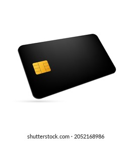 White blank shopping credit card. Credit card for finance. Vector stock illustration.