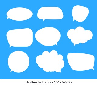 White Blank Speech Bubbles Thinking Balloon Stock Vector (Royalty Free ...