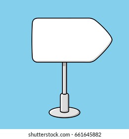 White blank street arrow sign board or signpost template vector isolated.