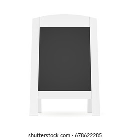 
White blank street menu board - front view. Mockup for apply your design ideas. Vector illustration