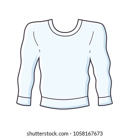 White blank sweatshirt isolated