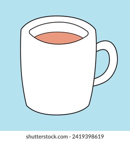 White blank tea or coffee cup template