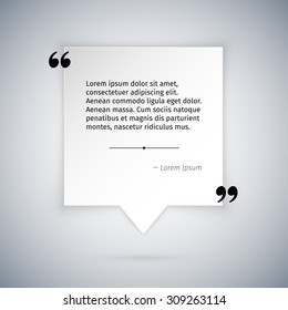 White Blank Template Citation Stock Vector (Royalty Free) 309263114 ...