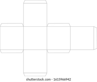 white blank template for paper cube making. suitable for customized box, game or teaching dice. svg