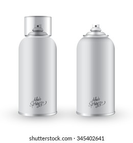 White Blank Template Spray Bottle : Vector Illustration