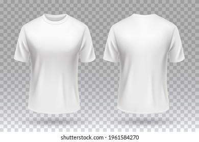 White Blank Tshirt Front Back Template Stock Vector (Royalty Free ...