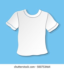 White blank t-shirt icon.