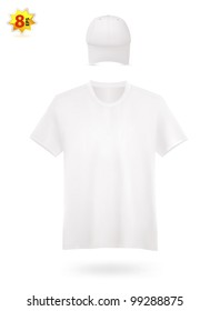 White blank t-shirt template.