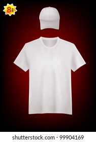White blank t-shirt template.