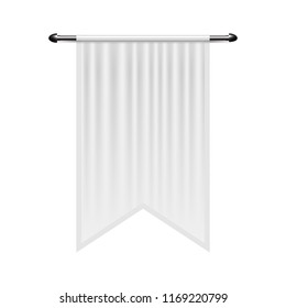 white blank vertical flag banner mock up template