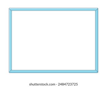 White blank whiteboard or marker board with a blue frame isolated vector