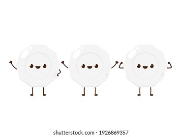 White blood cell character design.  White blood cell on white background.