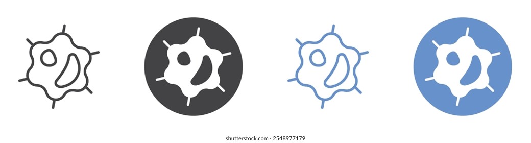 Conjunto de símbolos de línea plana de icono de glóbulo blanco.