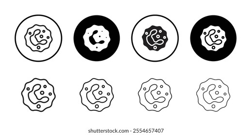 White blood cell icon Thin line vector illustration set