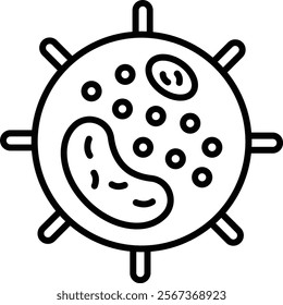 White Blood Cell vector icon. Can be used for printing, mobile and web applications.