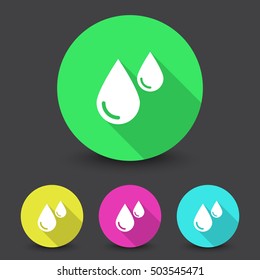 White Blood icon in different colors set
