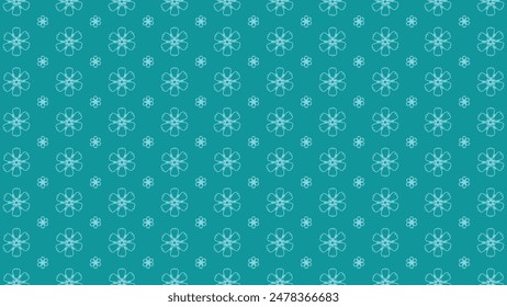 Patrón de flores de flores blancas sobre fondo cian, patrón de diseño textil, diseño textil fondo de patrón floral