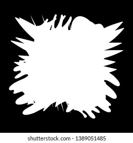 White Blot on a black background. Hipster style. Design for poster, card, invitation, placard, brochure, flyer. Vector. Isolated. Concept design your postcards.