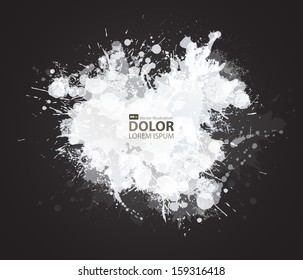 White blots on the black background