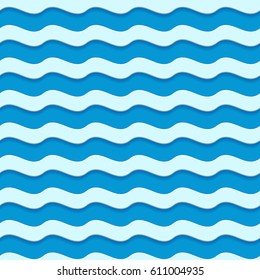 white and blue 3d seamless wavy pattern