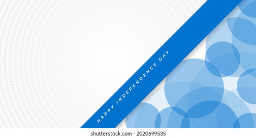 Abstrakter weißer und blauer Hintergrund mit flachem Blasdesign. gute Vorlage für Independence Day Design.