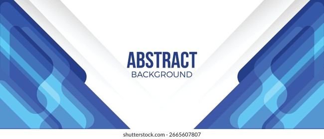 Abstrakter weißer und blauer Hintergrund. Geometrische moderne Formen diagonale Linie Banner Design für die Förderung von Unternehmen.