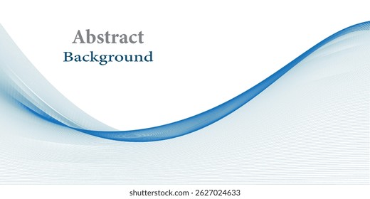 White and Blue Abstract Background with Soft Wave 