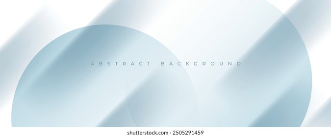 white blue abstract banner background with circles and diagonal contour