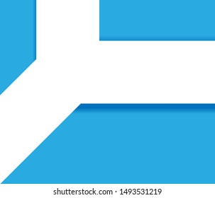 White and blue abstract geometry