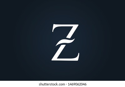 white blue alphabet letter Z logo design suitable for a company or business