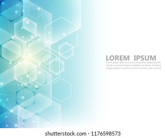 white blue background geometric hexagon