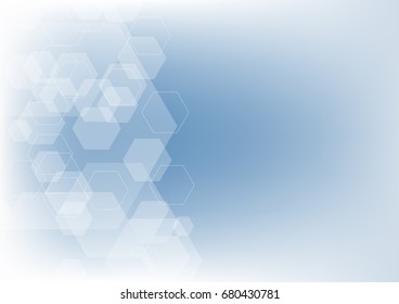 white blue background with white hexagons vector illustration for website , brochure , leaflet , flyer , banner