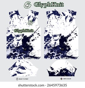white and blue background pattern for polo jersey shirt mockup template design. sport uniform in front view and back view.

