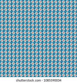 White, blue and black background. Vector colorful rectangles seamless pattern.